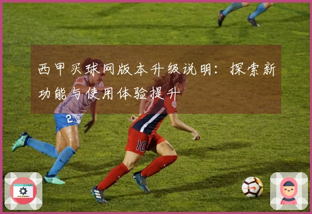 西甲买球网版本升级说明:探索新功能与使用体验提升